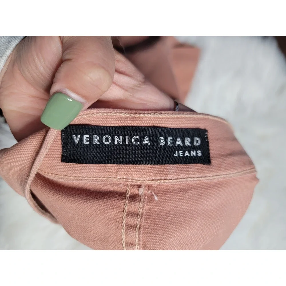 Veronica Beard Button Front Mini Skirt Women's Size 30 Dusty Pink Rose